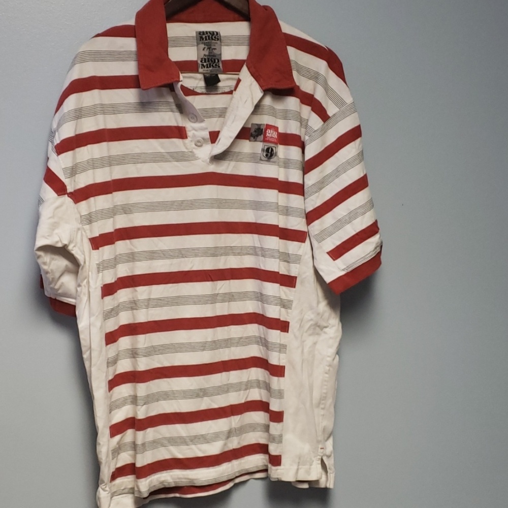 Mens Akademics Red and White Striped Shirt 2xl